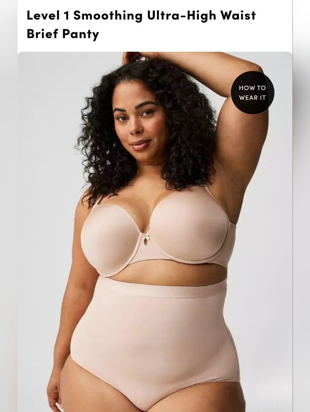 NWT Torrid 1 Ultra-High Waist Smoothing Brief Panty Rose Dust CX-3866